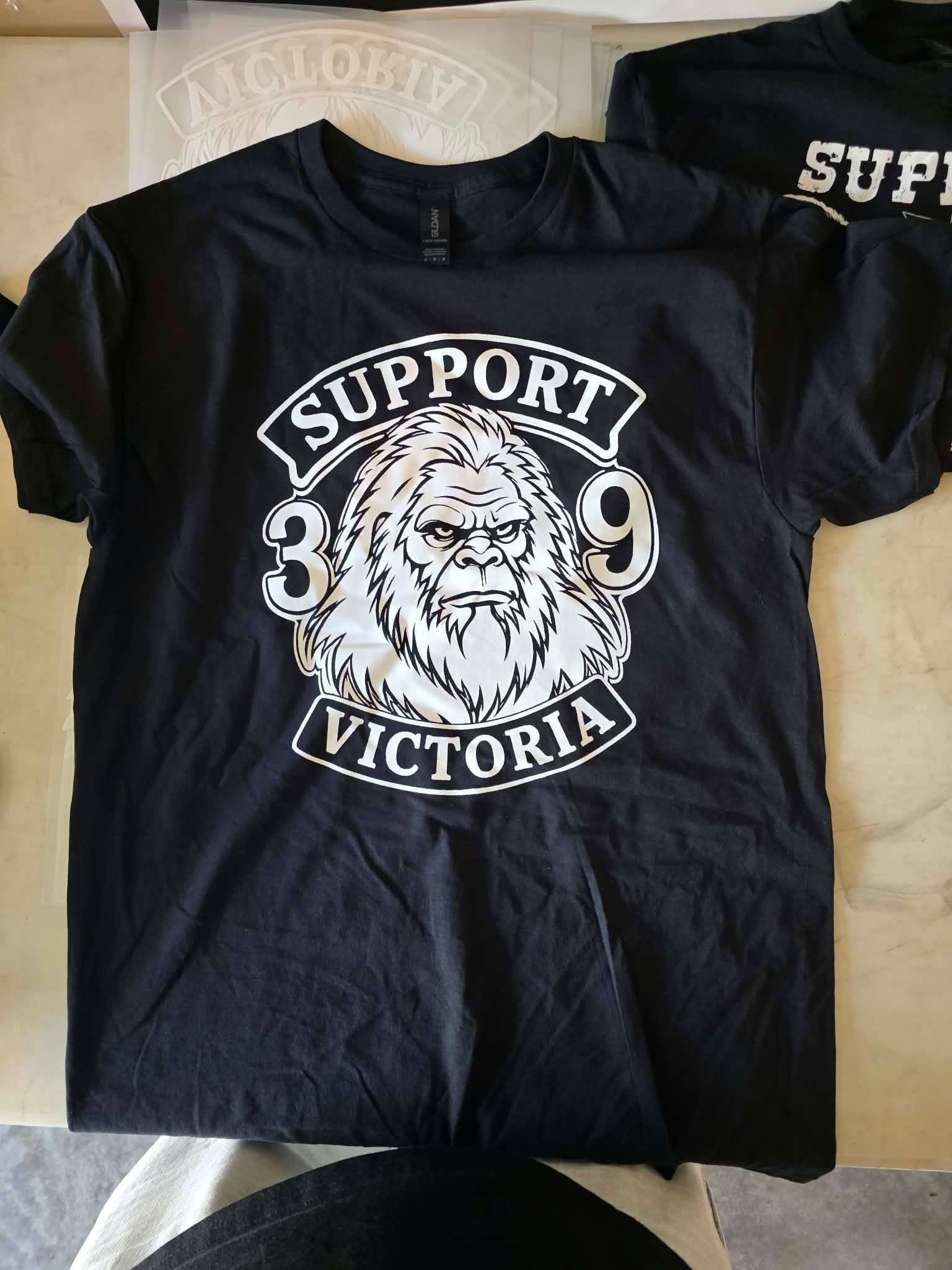 Black Support Gorilla Victoria Shirt
